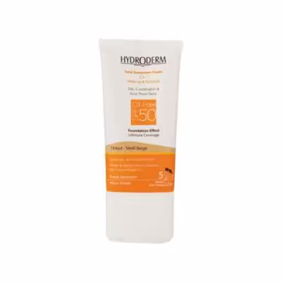 کرم ضد آفتاب فاقد چربی 2In1 هیدرودرم SPF50 حجم 40 میلی لیتر - بژ صدفی