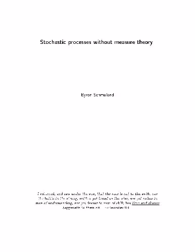 خرید و دانلود نسخه کامل کتاب Stochastic processes without measure theory