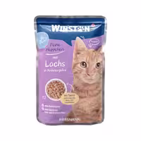 پوچ گربه وینستون با طعم ماهی سالمون در ژله گیاهی – 100 گرم