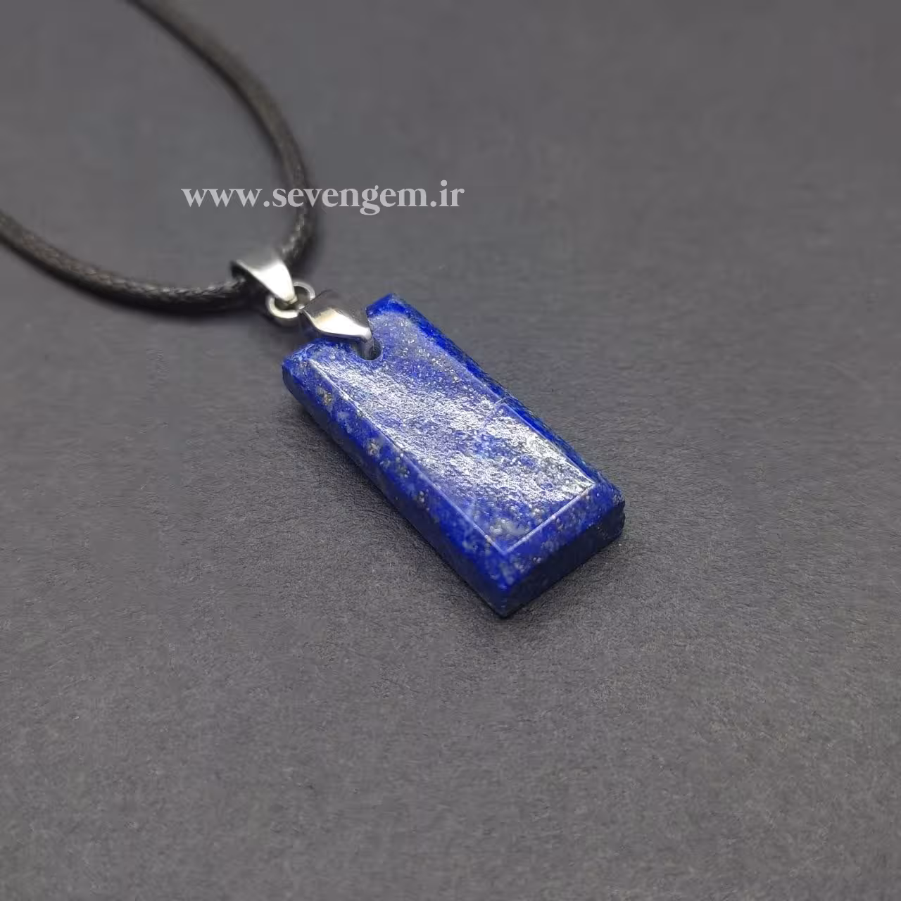 گردنبند سنگ لاجورد مستطیل (کد156)