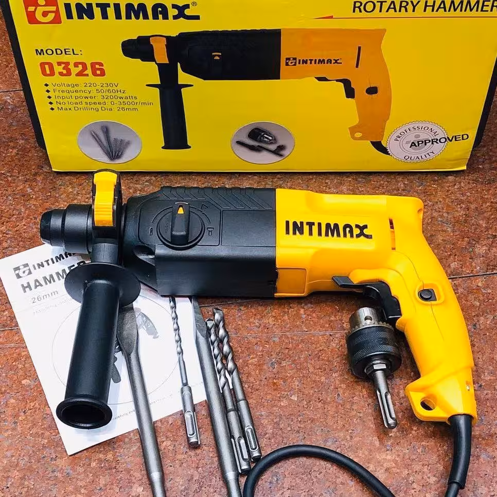 دریل بتن کن 3 حالته اینتیمکس همراه با لوازم و جعبه بی ام سی
