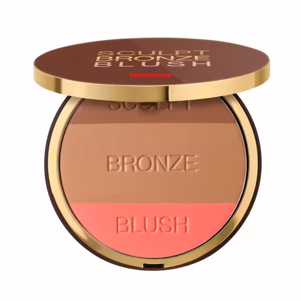 پالت رژگونه و برنزر 3 در 1 پوپا شماره PUPA SCULPT BRONZE BLUSH PALETTE 003