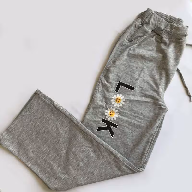 شلوار نیم بگ دخترانه جنس ملانژ در 4 سایز