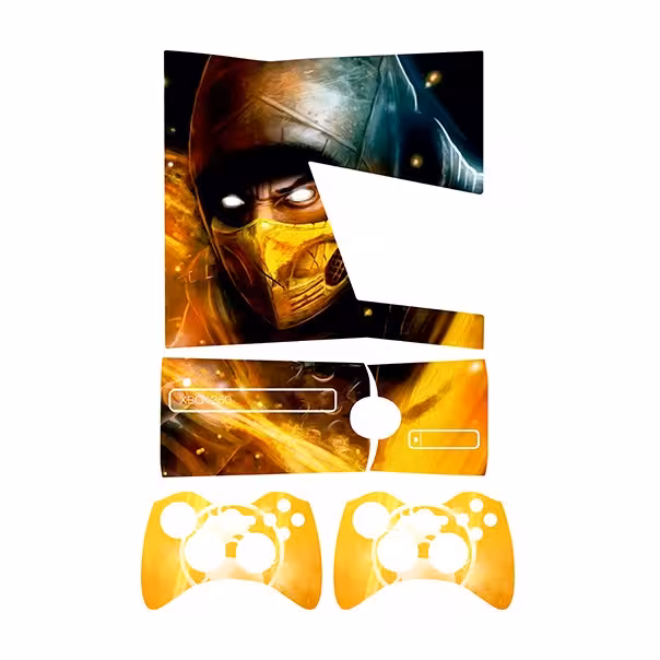اسکین(برچسب)Xbox 360 اسلیم -طرح mortal kombat-مدل اسلیم-کد26-سفارشی