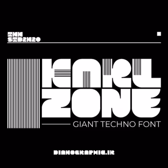 فونت سایز بزرگ تکنو Techno