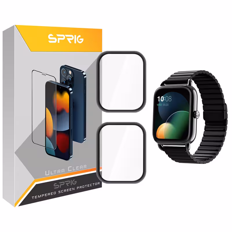 محافظ صفحه نمایش نانو اسپریگ مدل SPG مناسب برای ساعت هوشمند شیائومی RS4 Plusبسته دو عددی