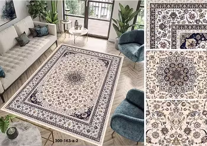 روفرشی کشدار مخمل شانل ترک(کشدوزی شده)-کد طرح 720