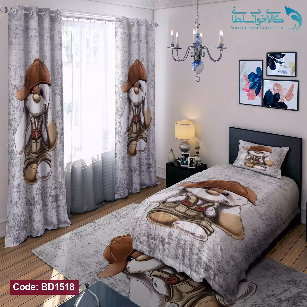 روتختی طرح خرگوش ملوس یکنفره کد BD1518