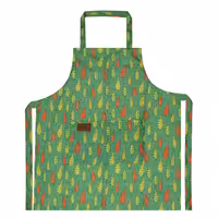 پاییز پیشبند زمینه سبز طرح برگ های رنگی