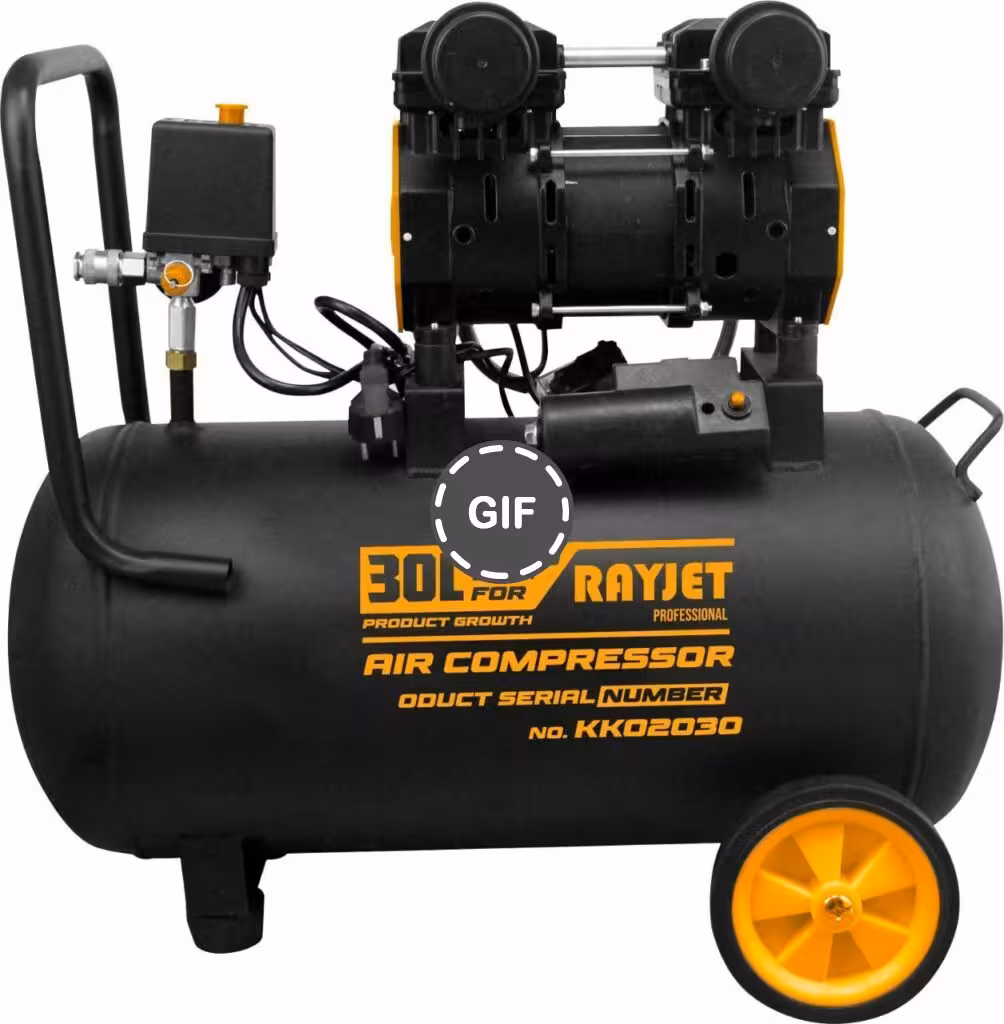 پمپ کمپرسور باد سایلنت 30 لیتری رایجت RAYJET مدل kk02030