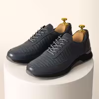 کفش چرم مردانه اسپرت کد SP231GR رنگ طوسی
