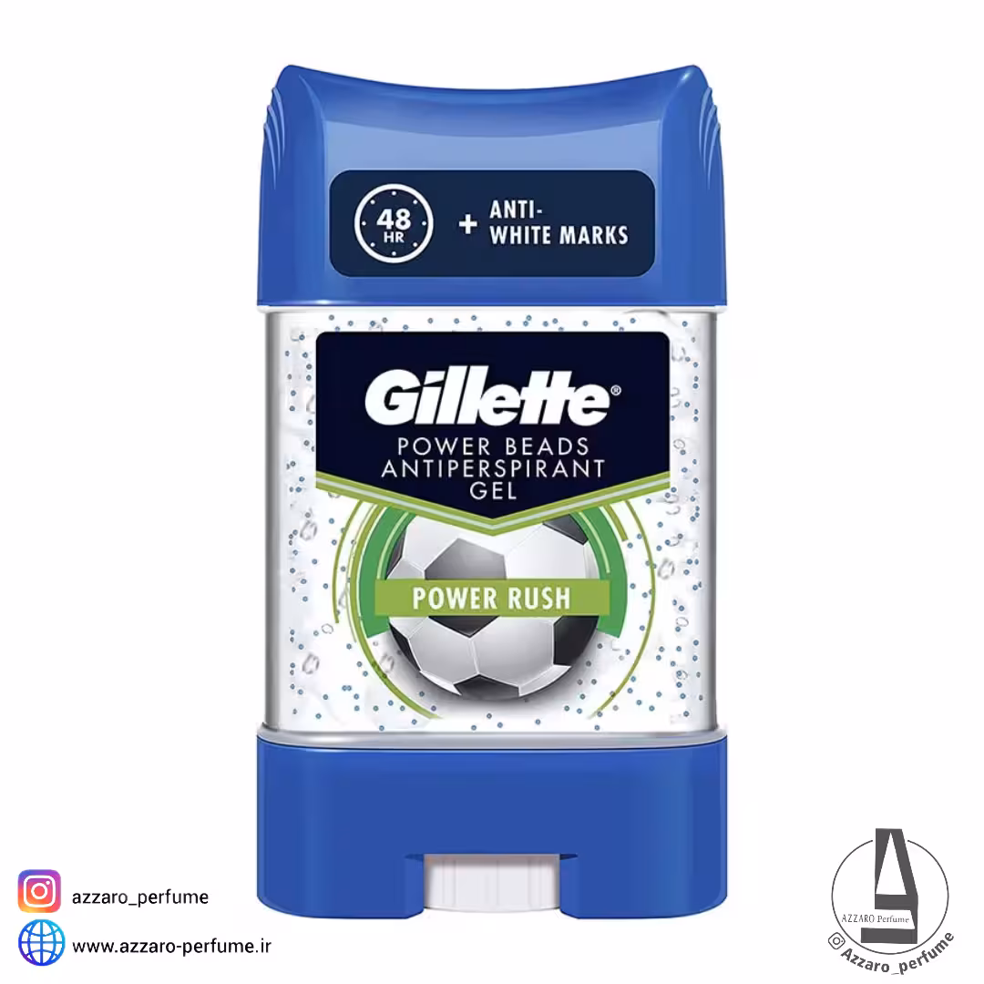 مام ژله ای ژیلت دانه دار مردانه مدل Power Rush Gillette حجم 75 میل