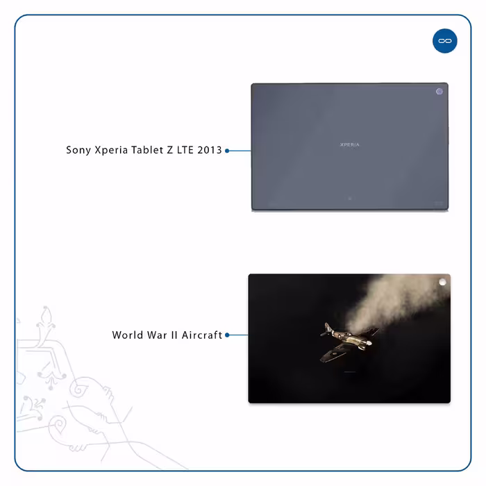 برچسب پوششی ماهوت مدل World War II Aircraft مناسب برای تبلت سونی Xperia Tablet Z LTE 2013