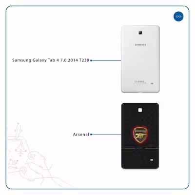 برچسب پوششی ماهوت مدل Arsenal مناسب برای تبلت سامسونگ Galaxy Tab 4 7.0 2014 T230