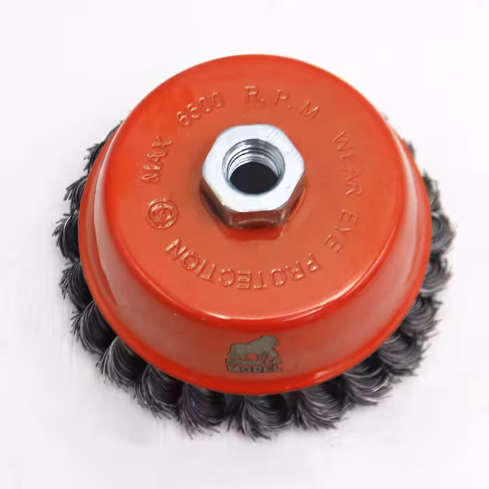 فرچه سیمی کاسه ای بافته مدل گوریلا کد YP-BAFTEH-125MM