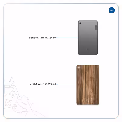 برچسب پوششی ماهوت مدل Light Walnut Wood مناسب برای تبلت لنوو Tab M7 2019