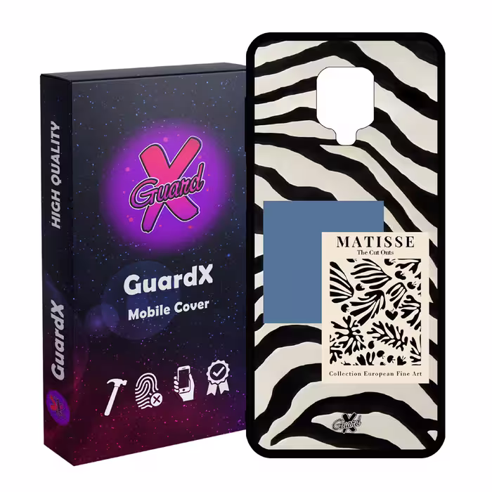 کاور گارد ایکس طرح Zebra مدل Glass10568 مناسب برای گوشی موبایل شیائومی Redmi Note9 Pro/Note 9 Pro Max/Redmi Note 9S/MI Poco M2 Pro