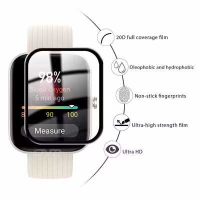 محافظ صفحه نمایش بادیگارد مدل PMMA مناسب برای ساعت هوشمند امیزفیت Bip 3 / Bip 3 Pro بسته 3 عددی