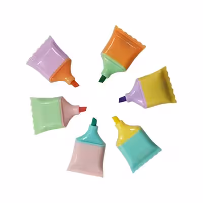 ماژیک علامت گذار طرح آبنبات بسته 6 عددی