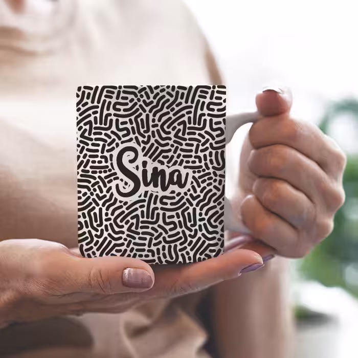 ماگ رژارت مدل اسم سینا