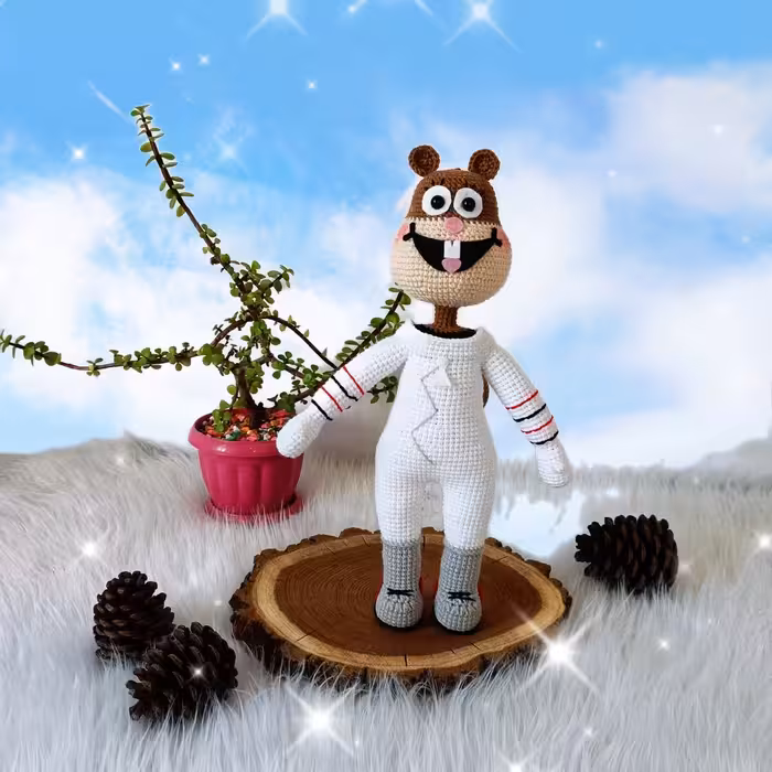 عروسک بافتنی مدل سندی چیکس  کد 60375