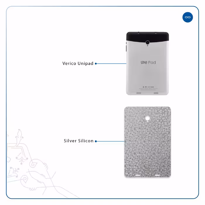 برچسب پوششی ماهوت مدل Silver-Silicon مناسب برای تبلت وریکو Unipad
