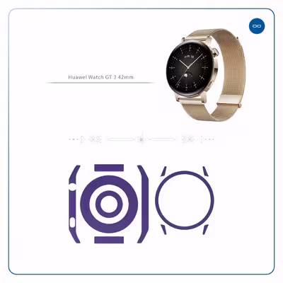 برچسب ماهوت طرح Matte-BlueBerry مناسب برای ساعت هوشمند هوآوی Watch GT 3 42mm