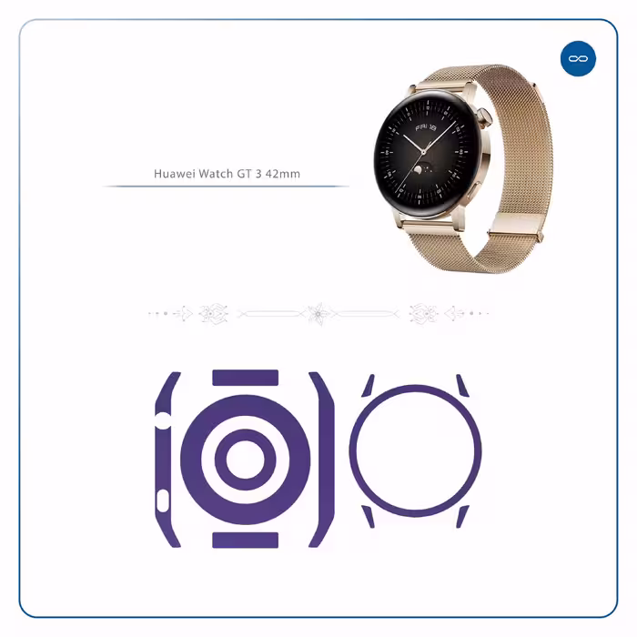 برچسب ماهوت طرح Matte-BlueBerry مناسب برای ساعت هوشمند هوآوی Watch GT 3 42mm