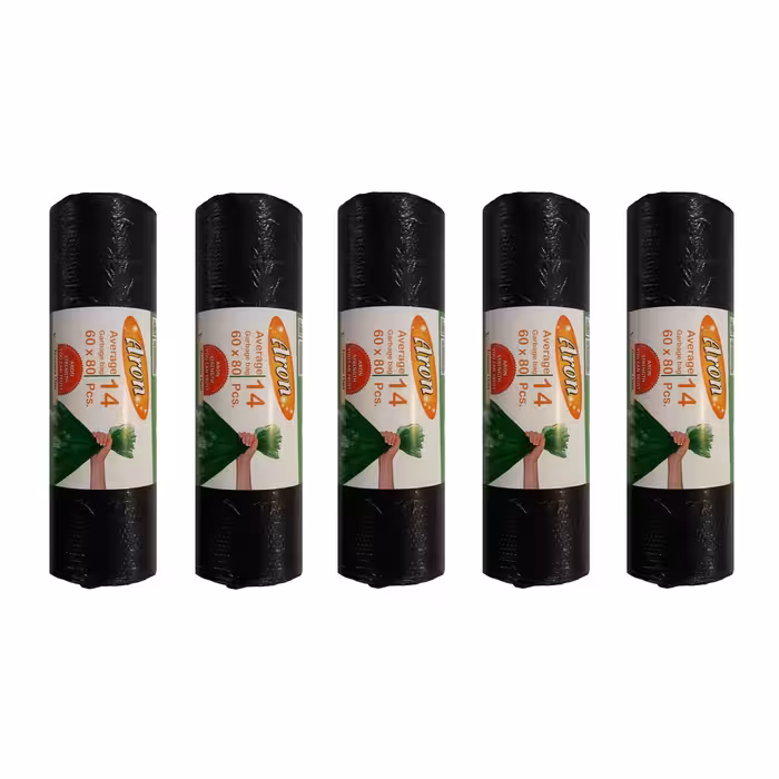کیسه زباله آرون مدل ARON-6080-5PKG پنج رول 14 عددی