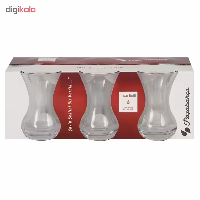 استکان پاشاباغچه مدل اینچه بل کد 42381 بسته 6 عددی