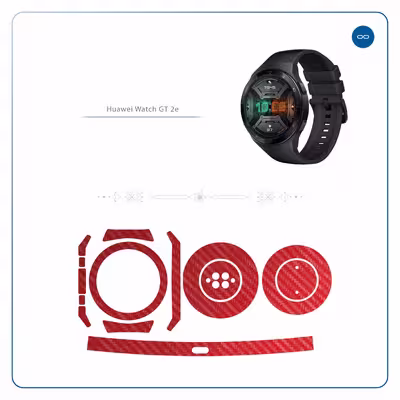 برچسب ماهوت طرح Red Fiber مناسب برای ساعت هوشمند هوآوی Watch GT 2e
