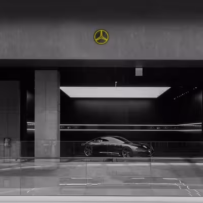 چراغ دیواری نئون دیزاین طرح Benz-BL_YL