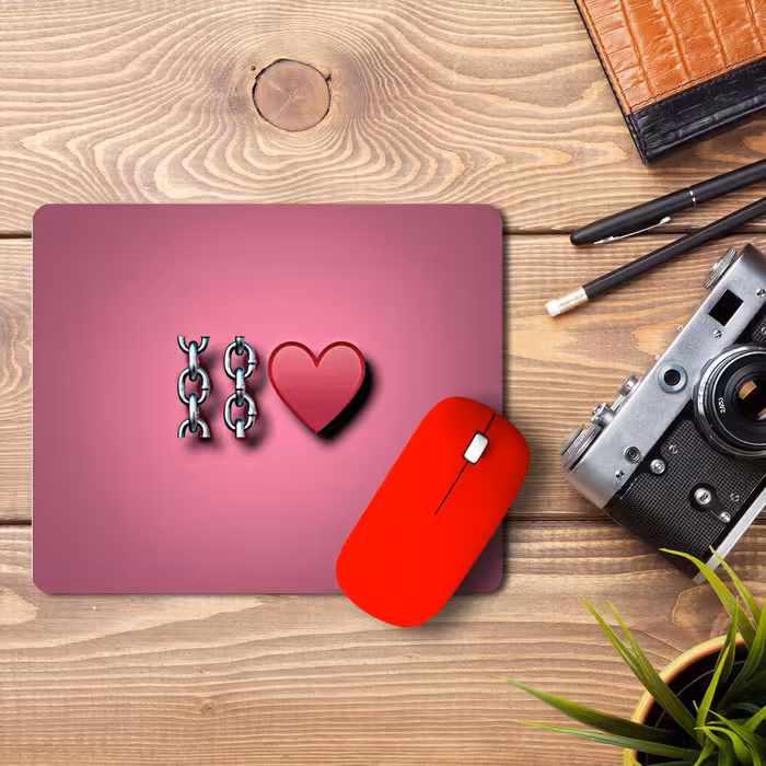 ماوس پد آی تمر مدل قلب و زنجیر کد 324