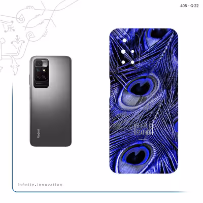 برچسب پوششی ماهوت مدل Purple Feather مناسب برای گوشی موبایل شیائومی Redmi 10