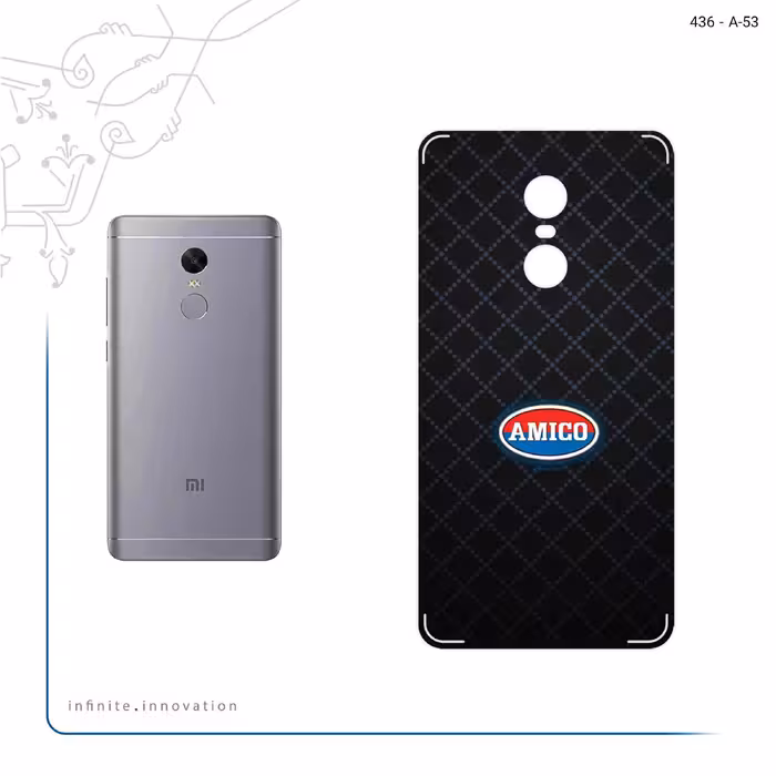 برچسب پوششی ماهوت مدل AMICO مناسب برای گوشی موبایل شیائومی Redmi Note 4X
