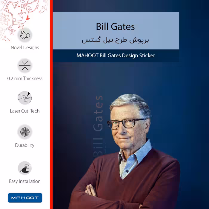 برچسب پوششی ماهوت مدل Bill Gates مناسب برای تبلت هوآوی Matepad 10.4 2020 BAH3-L09