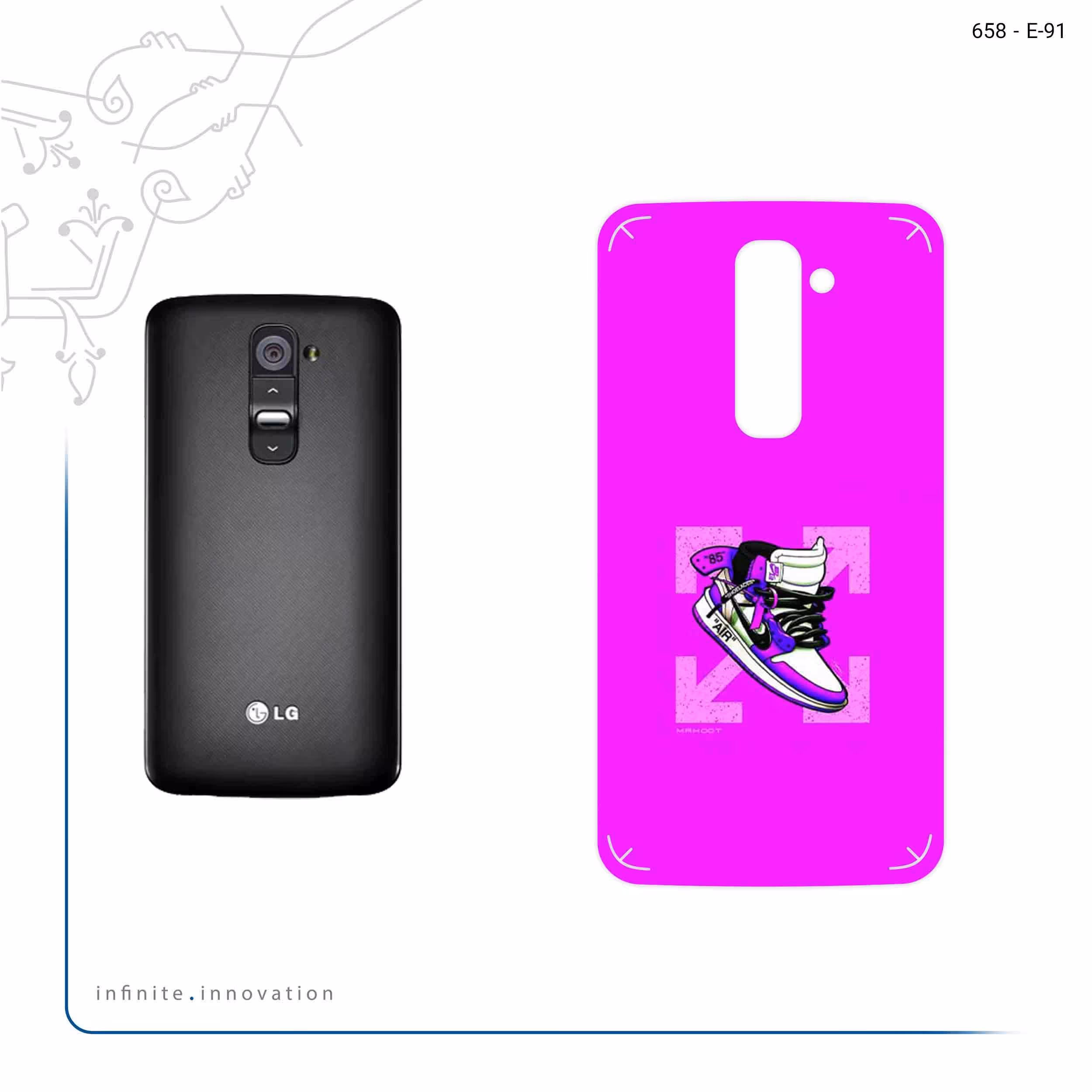 برچسب پوششی ماهوت مدل Nike Air Sneaker Digital Art مناسب برای گوشی موبایل ال جی G2
