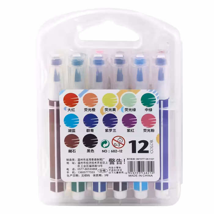 ماژیک رنگ آمیزی مدل مهر دار بسته 12 عددی