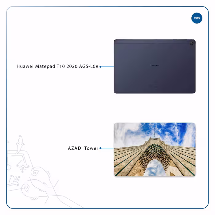 برچسب پوششی ماهوت مدل AZADI-Tower مناسب برای تبلت هوآوی Matepad T10 2020 AGS-L09