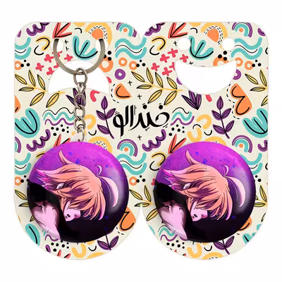 پیکسل خندالو مدل الیزابت و ملیوداس انیمه هفت گناه کبیره کد 17568 به همراه جاکلیدی