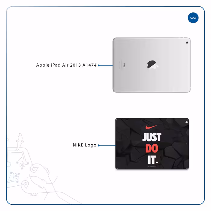 برچسب پوششی ماهوت مدل NIKE-Logo مناسب برای تبلت اپل iPad Air 2013 A1474