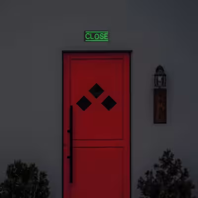 چراغ دیواری نئون دیزاین طرح Close-BL_GR