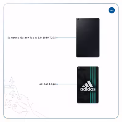 برچسب پوششی ماهوت مدل Logo مناسب برای تبلت سامسونگ Galaxy Tab A 8.0 2019 T295