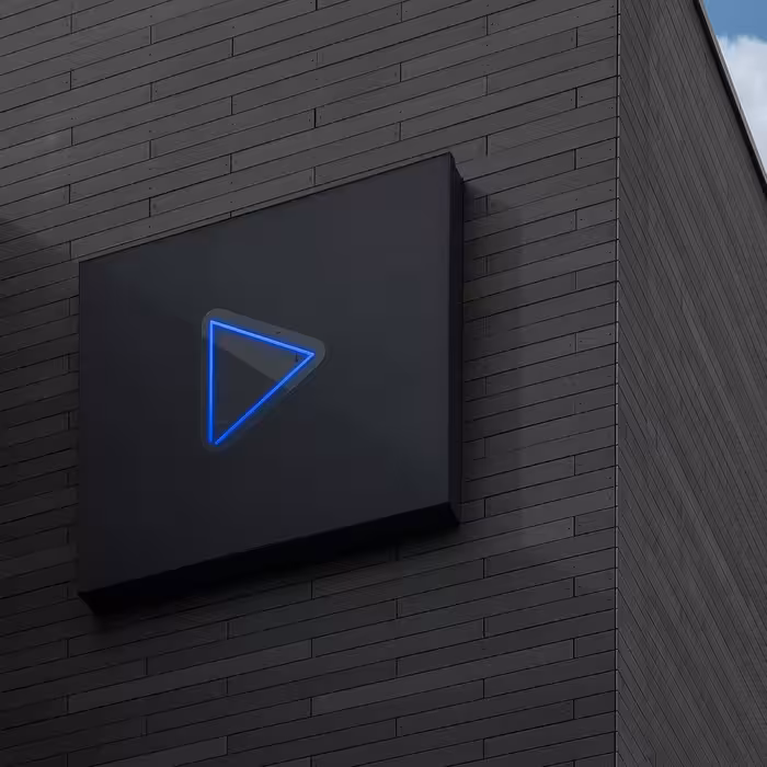 چراغ دیواری نئون دیزاین طرح Play_BL