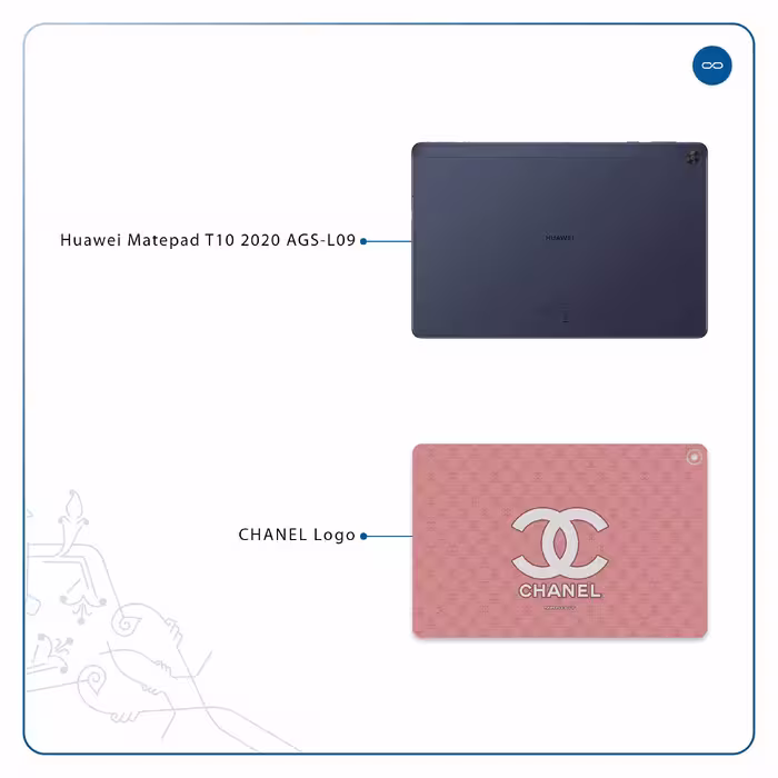 برچسب پوششی ماهوت مدل CHANEL-Logo مناسب برای تبلت هوآوی Matepad T10 2020 AGS-L09