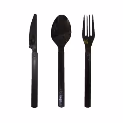 قاشق و چنگال و کارد یکبارمصرف مدل 012 بسته 150 عددی