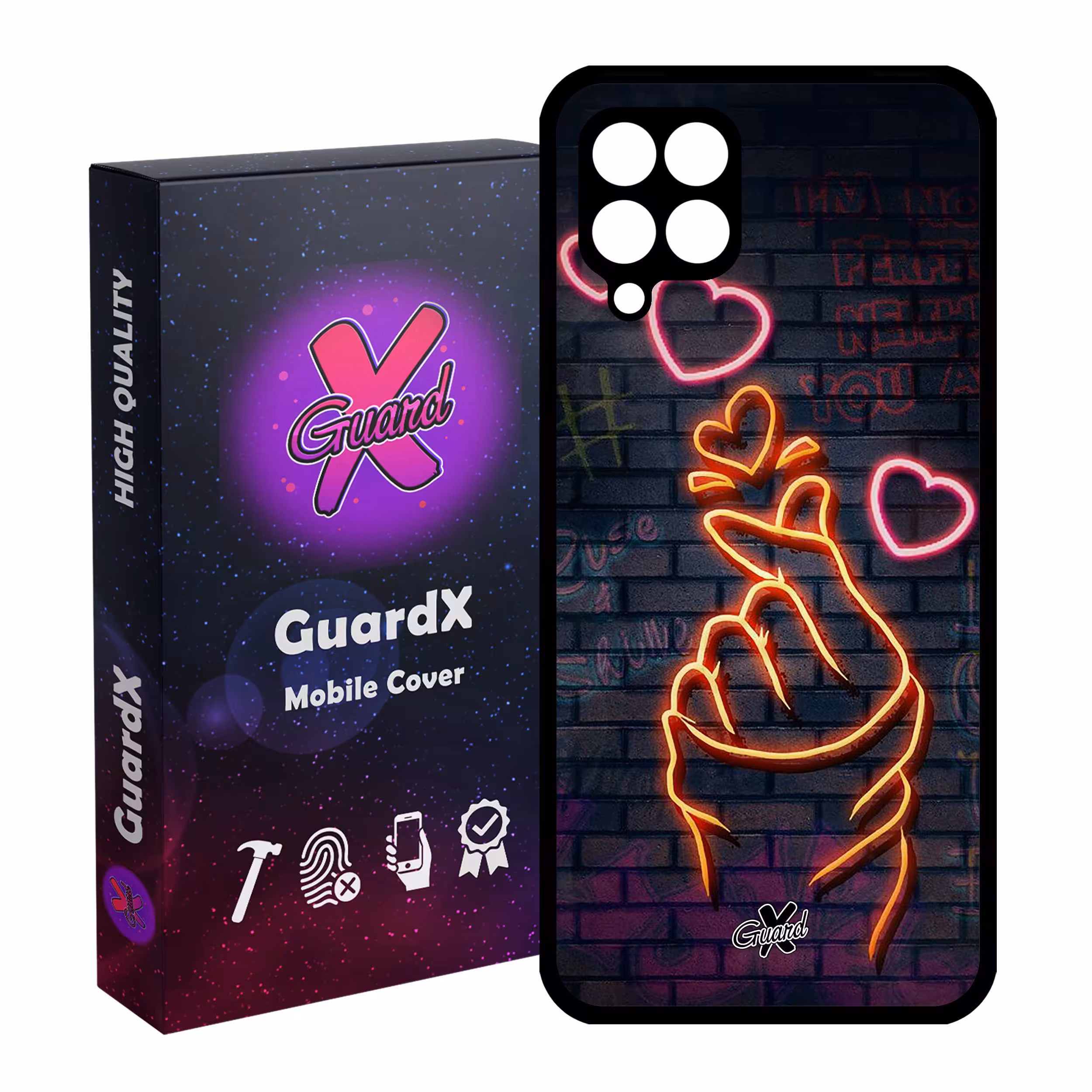 کاور گارد ایکس طرح Love مدل Glass10022 مناسب برای گوشی موبایل سامسونگ Galaxy M32 4G / F22