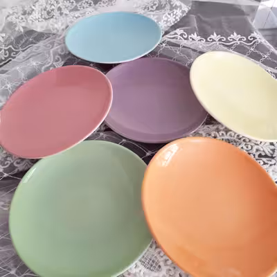 بشقاب غذاخوری مدل رنگی M1 بسته 6 عددی