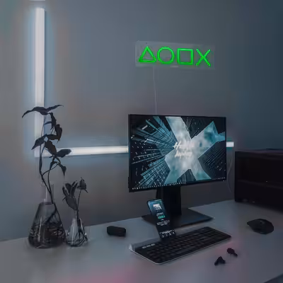 چراغ دیواری نئون دیزاین طرح Ps-Keys-GL_GR