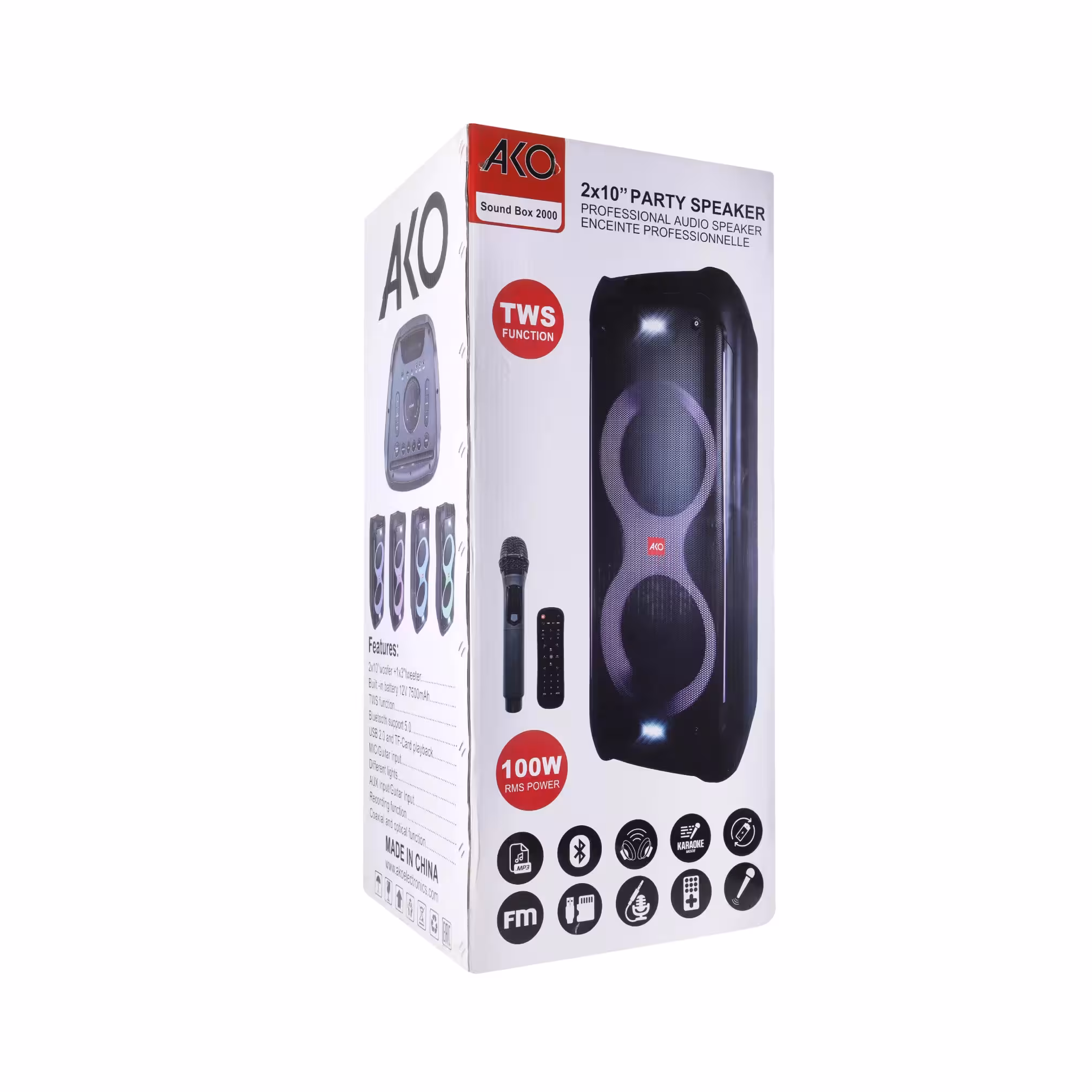 اسپیکر بلوتوثی قابل حمل آکو مدل  Sound Box 2000